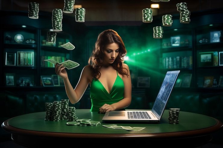 Card value chart and hand examples demonstrating blackjack scoring for new players